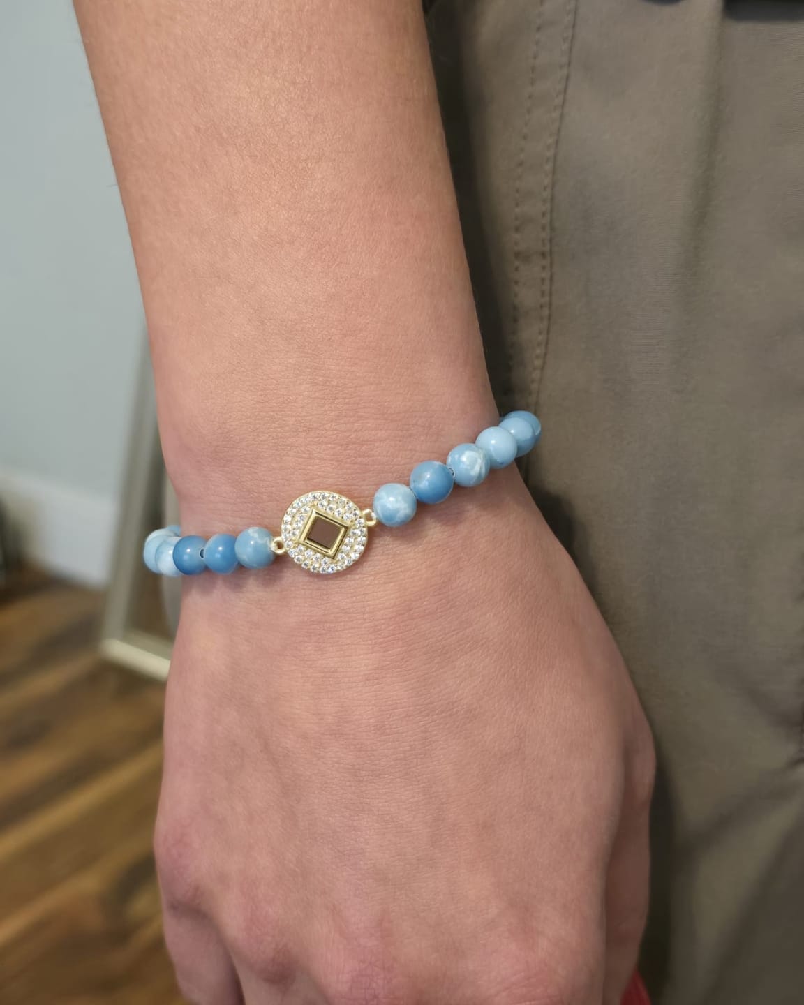 Customer photo review of Larimar Elegance Bracelet