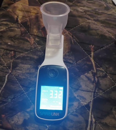 Customer photo review of SpiroLink® | Smart Spirometer