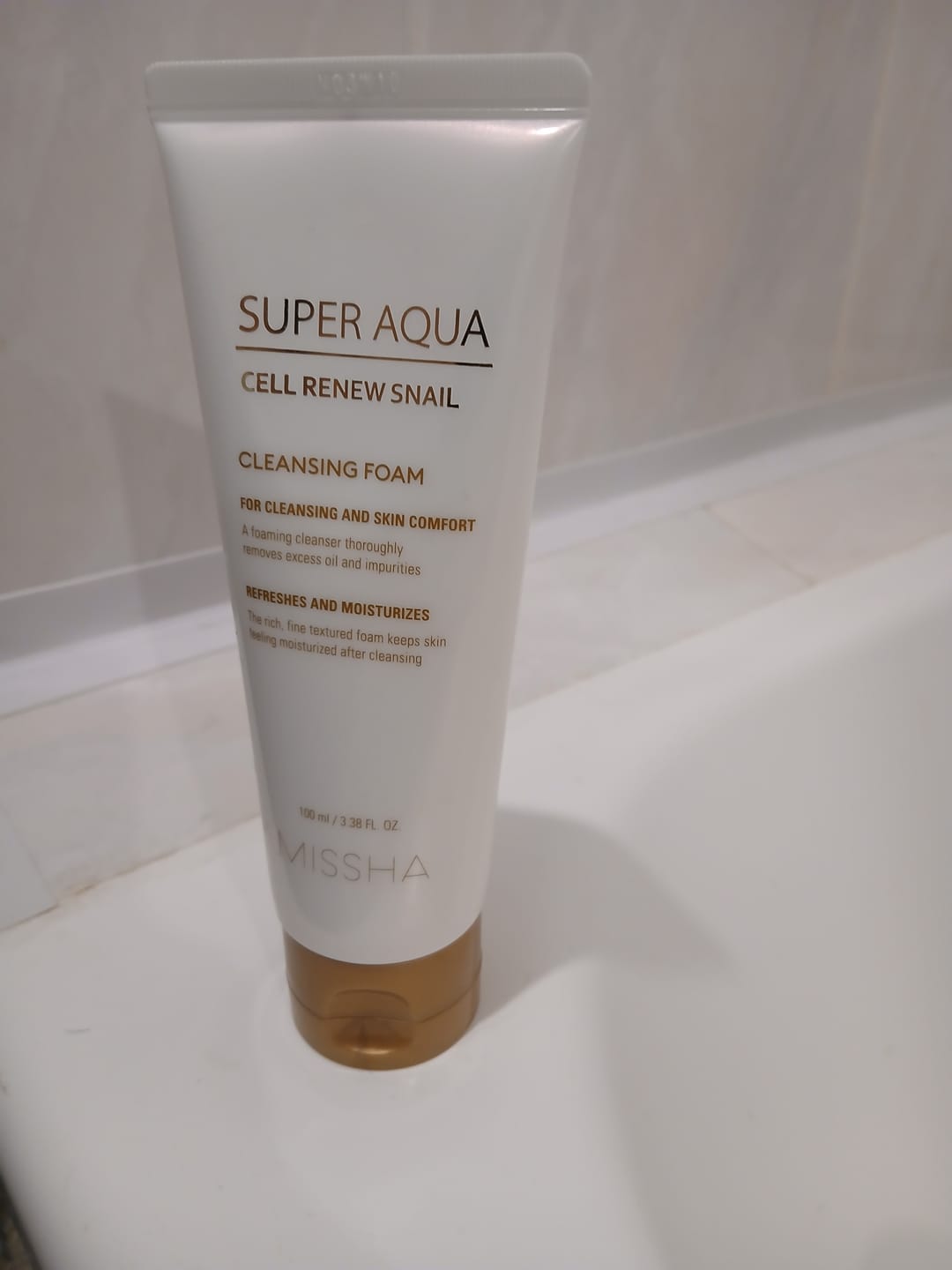 Customer photo review of Putas sejas mazgāšanai Missha Cell Renew Snail Foaming Cleanser
