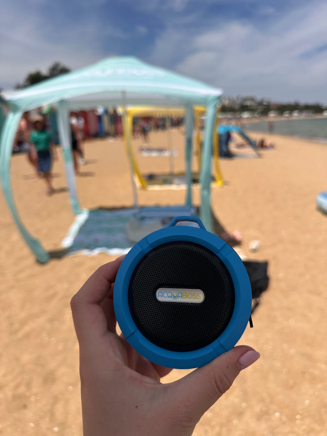Customer photo review of ACQUABOSS Water Resistant Speakers