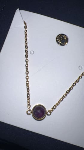 Customer photo review of Amethyst Solitaire Gold Bracelet