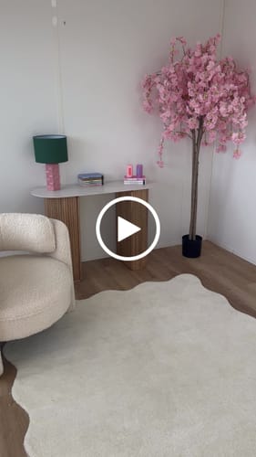 Customer video review of PIREUS - Console en bois et plateau effet marbre