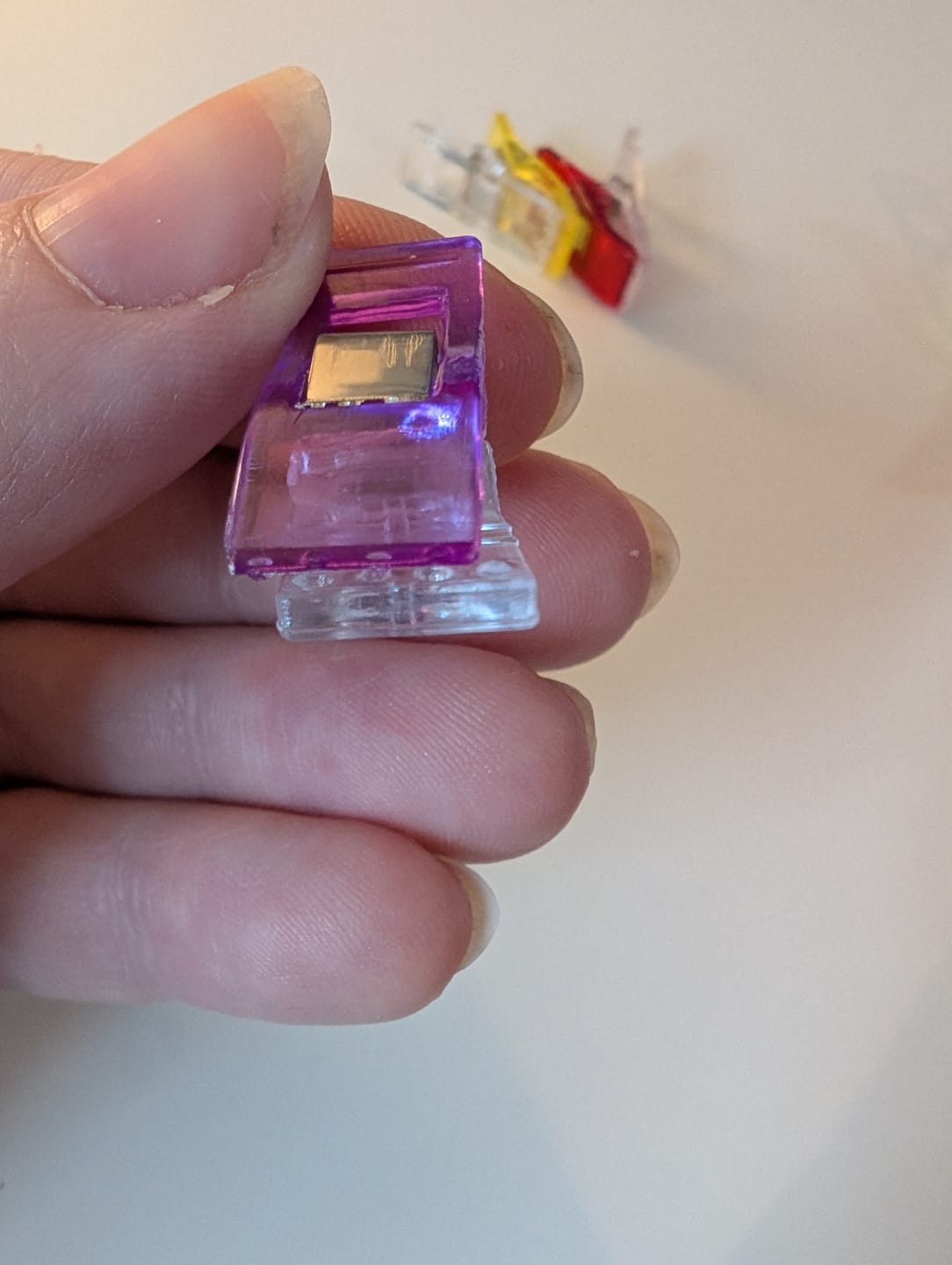 Customer photo review of Multicolour Fabric Sewing Clips - Pack of 20