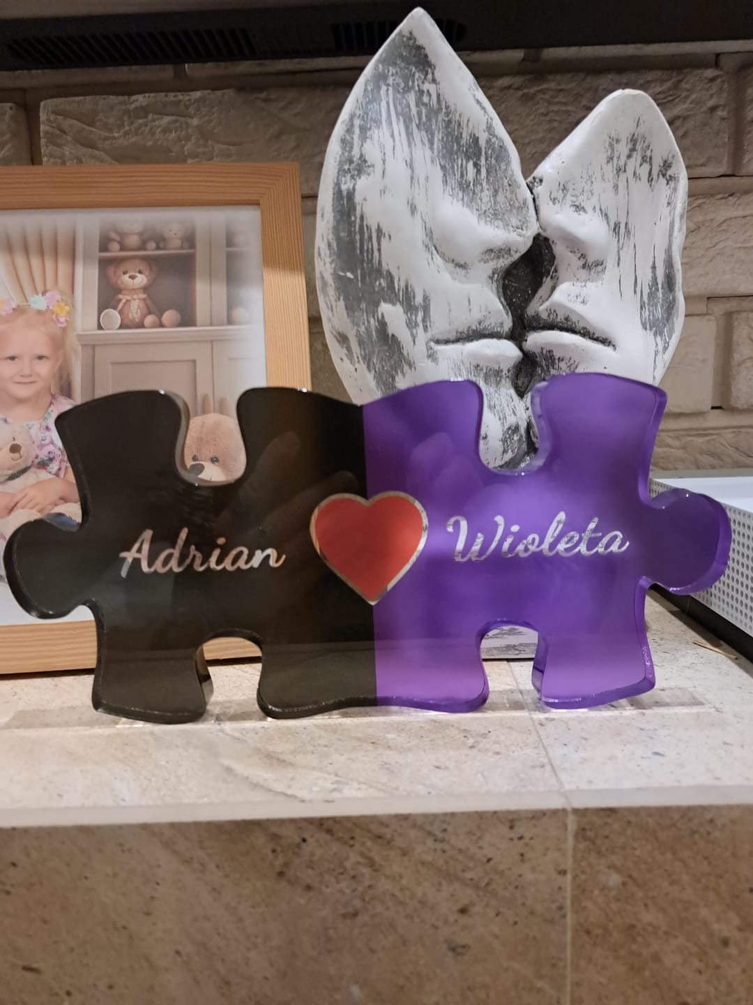 Customer photo review of Zakochana para - Puzzle akrylowy