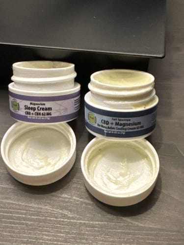 Customer photo review of CBD + Magnesium No More Aches Full Spectrum Cooling Topical Cream