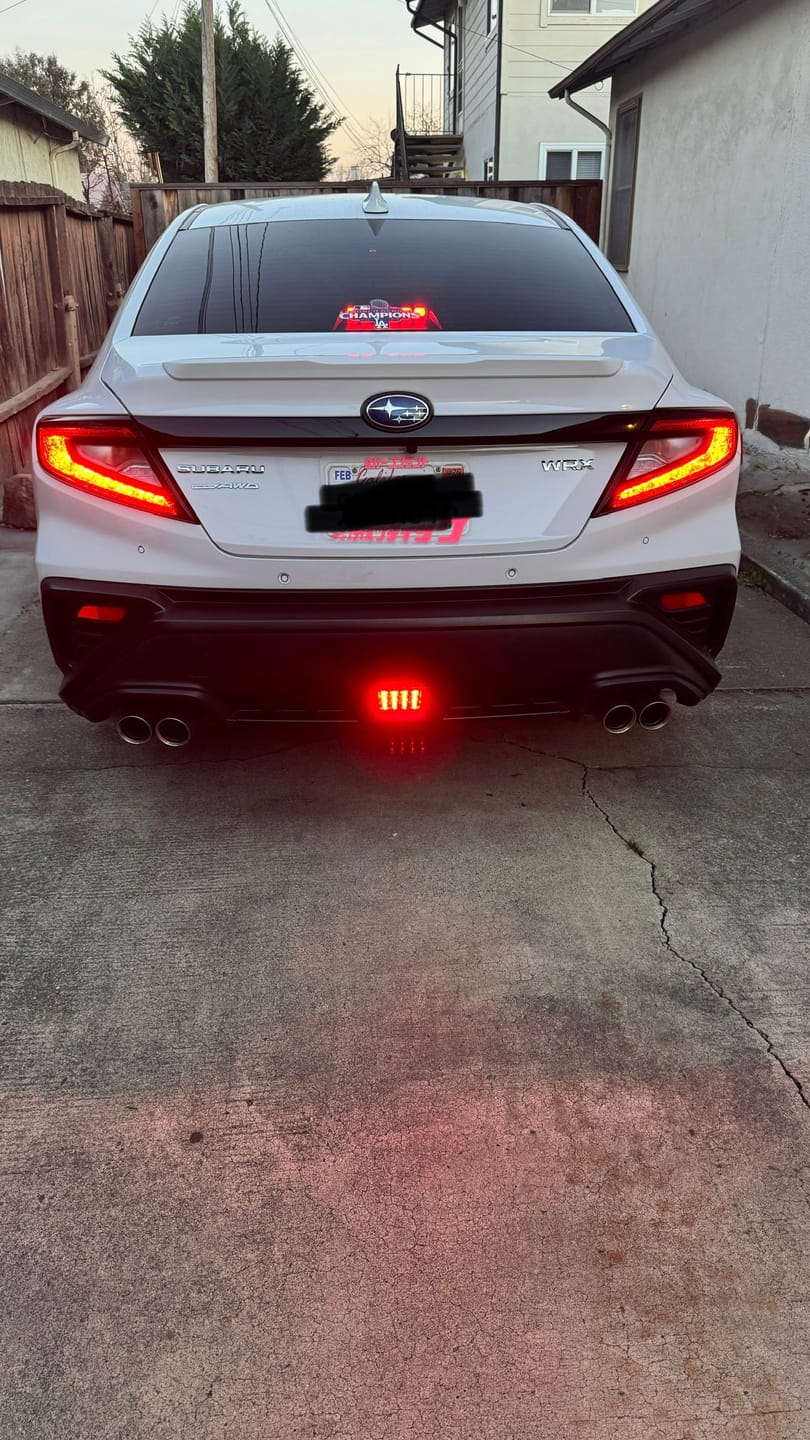 Customer photo review of 2011-24 Subaru WRX & STi F1 Rear Fog Lights