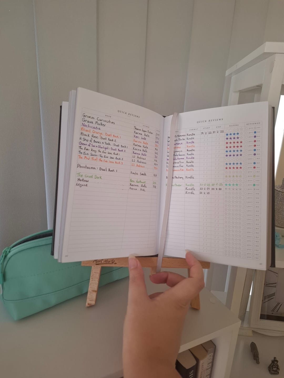 Customer photo review of Reading Journal - Black