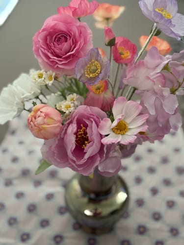 Customer photo review of Pastel Silk Flowers