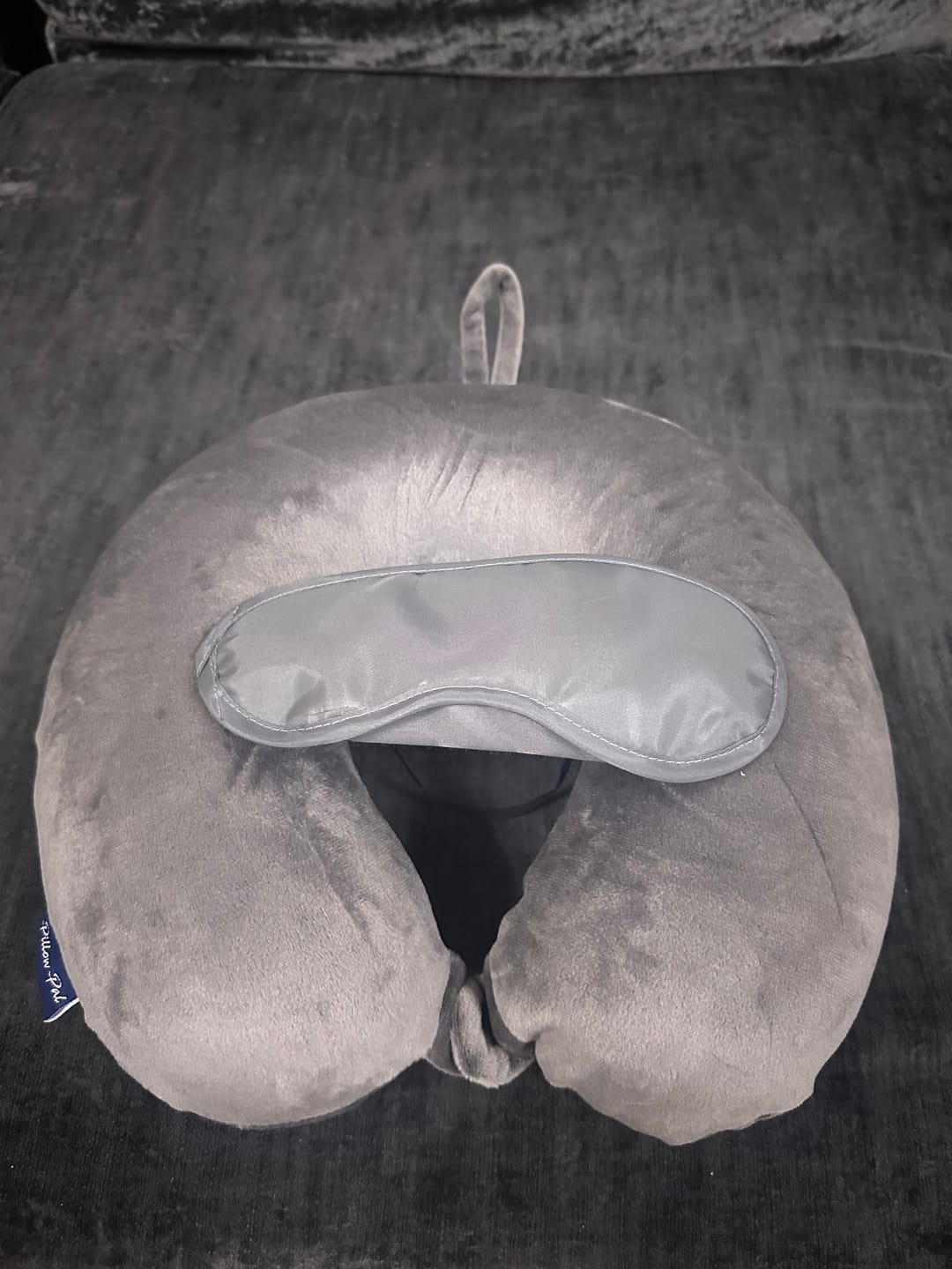 Customer photo review of Dark Grey Sleep Align Neck Pillow