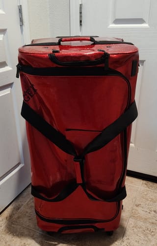 Customer photo review of Glam'r Gear® Mobile Changing Station™ Dance Duffel Bag with Built-In uHide® Rack