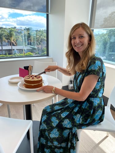 Customer photo review of Cherry, Plum & Coconut Cake