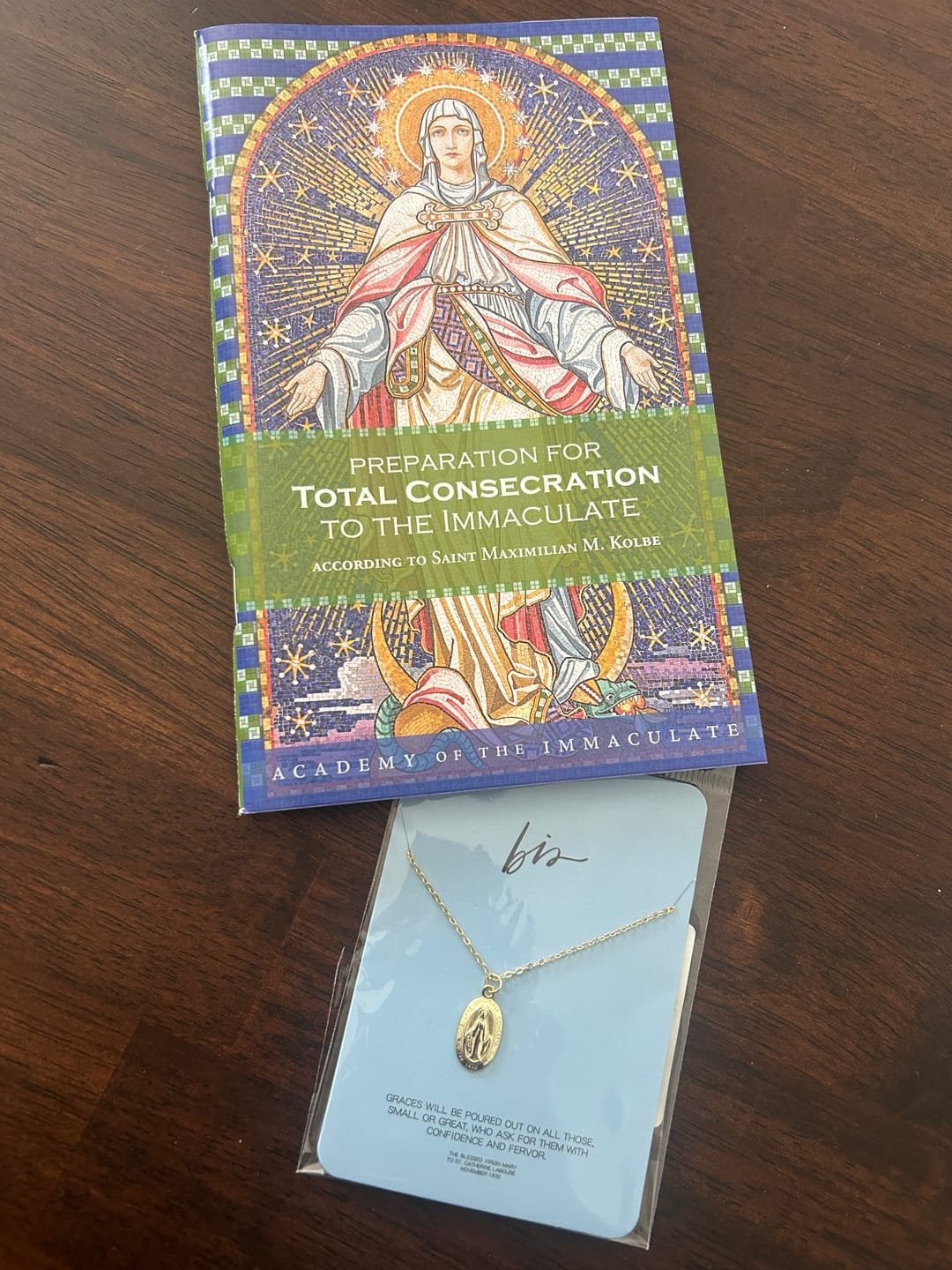 Customer photo review of Miraculous Medal Necklace // Gold