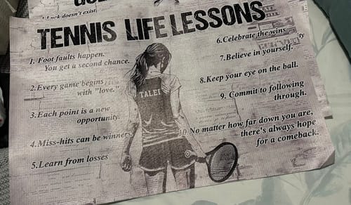 Customer photo review of Personalized Soccer Life Lessons Poster- Gift For Soccer Lovers
