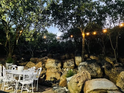 Recensione con foto di un cliente sulle luci a festone a lampadine solari - Lampadine LED tradizionali, nere