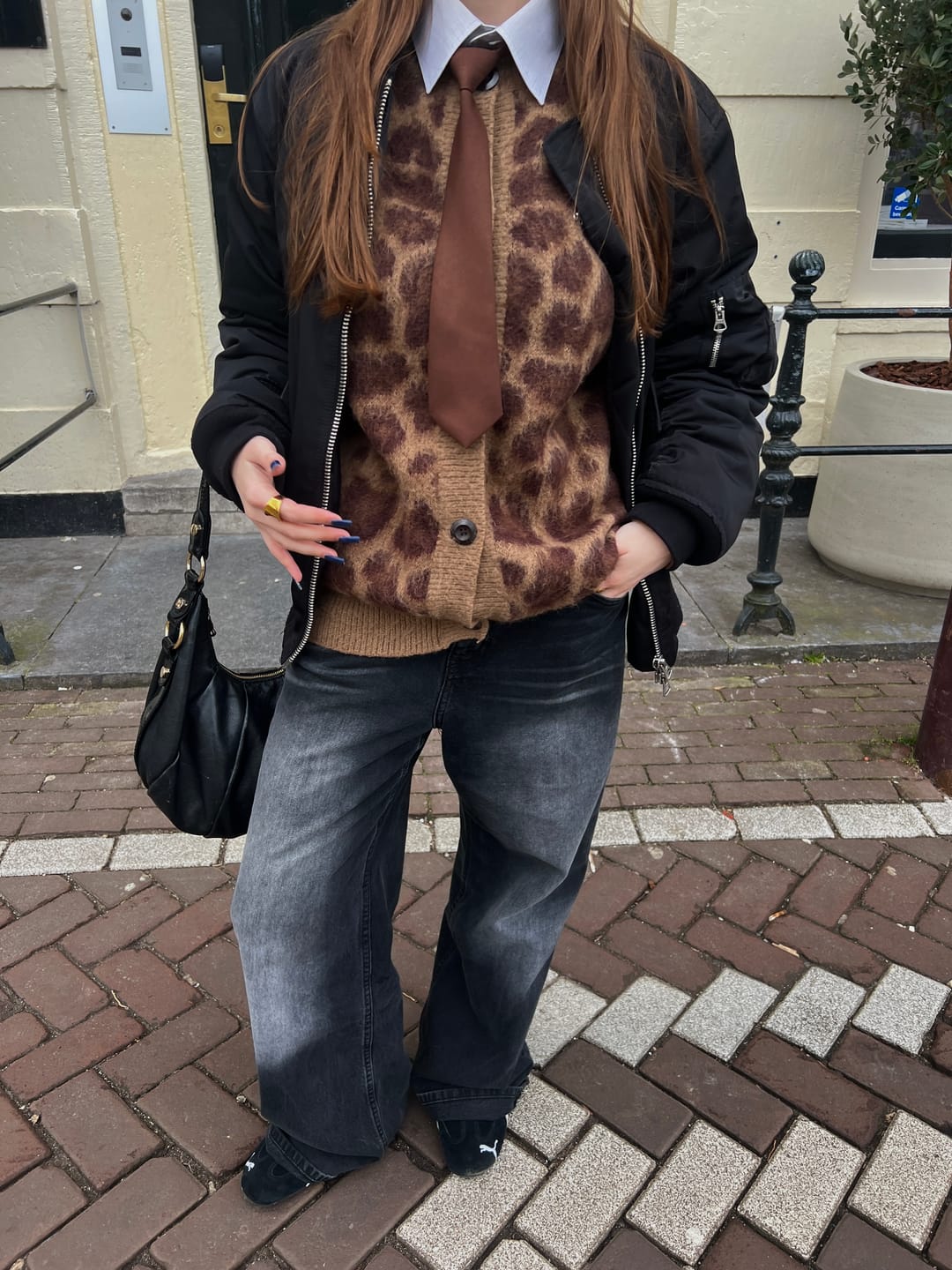 Customer photo review of Aelfric Eden Leopard Graphic Cardigan