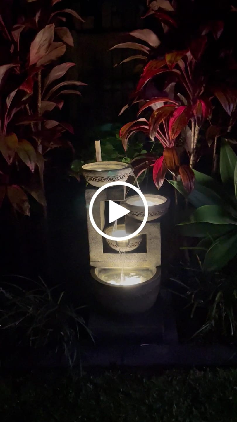 Customer video review of Casana 4-Tier Cascading Bowls Fountain - 85cm
