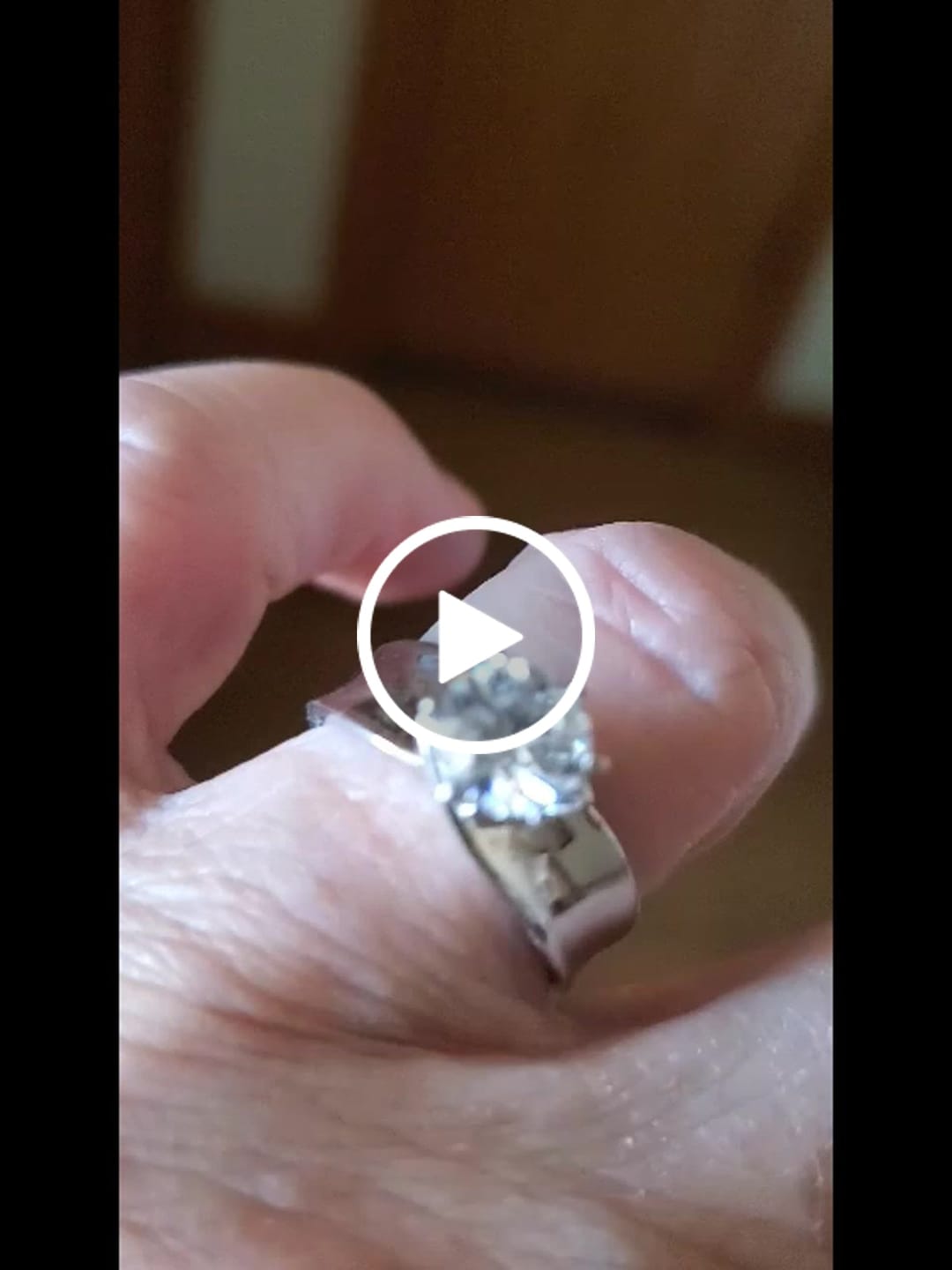 Customer video review of Solitaire Round Moissanite Concave Wide Band Engagement Ring