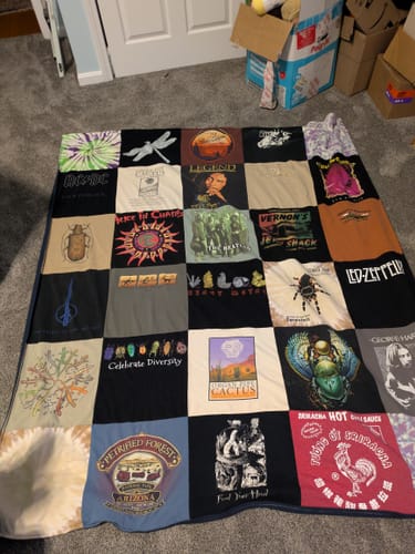 Customer photo review of Classic T-Shirt Blanket