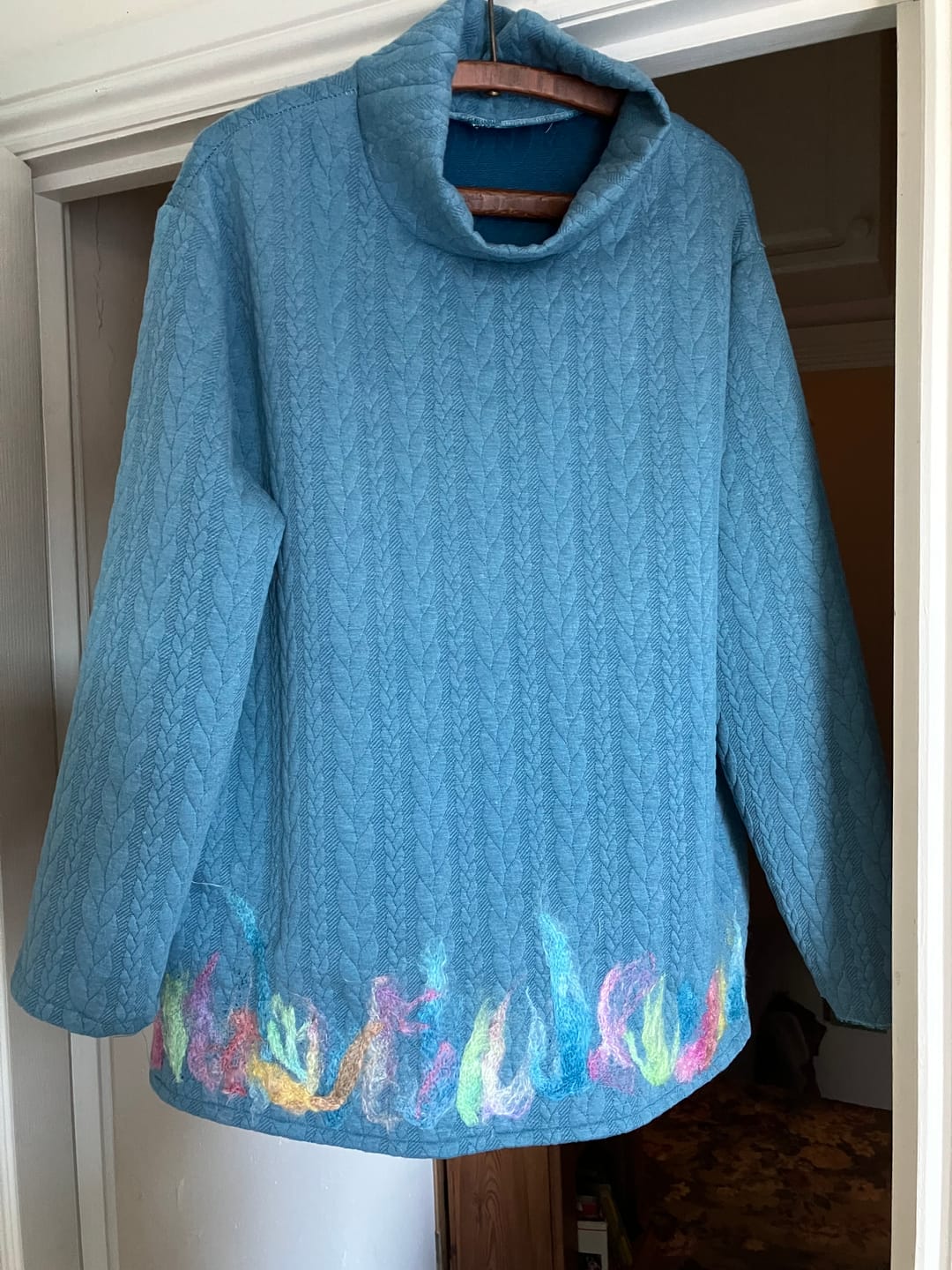 Customer photo review of Cable Knit Jersey Fabric