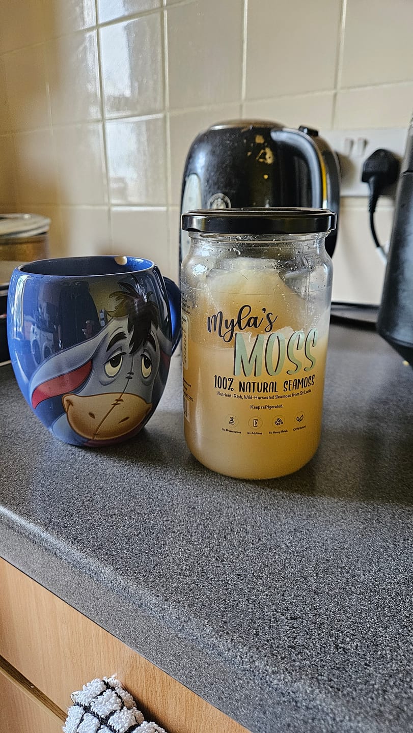 Customer photo review of Seamoss Gel Bundle - Purple & Gold (720ml each)