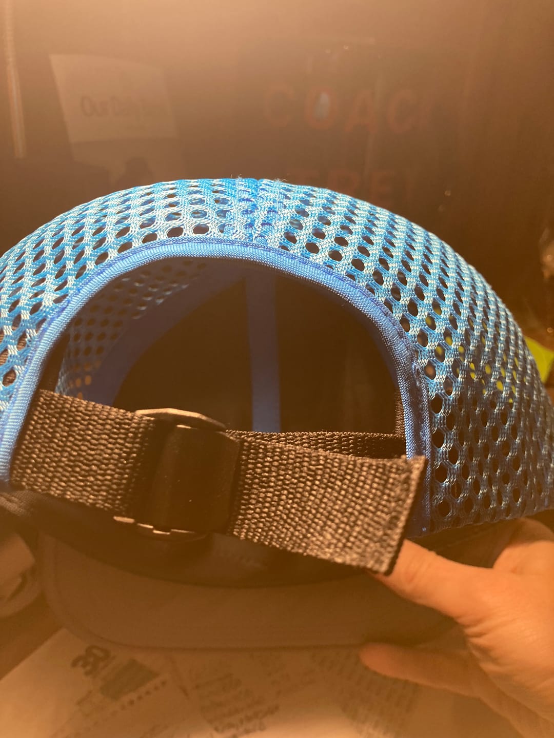 Customer photo review of Dadbod Running Athletic Hat V.2 (Ice Blue)