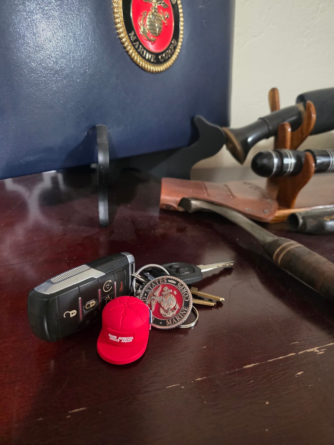 Customer photo review of MAGA Hat Keychain (Limited Edition)