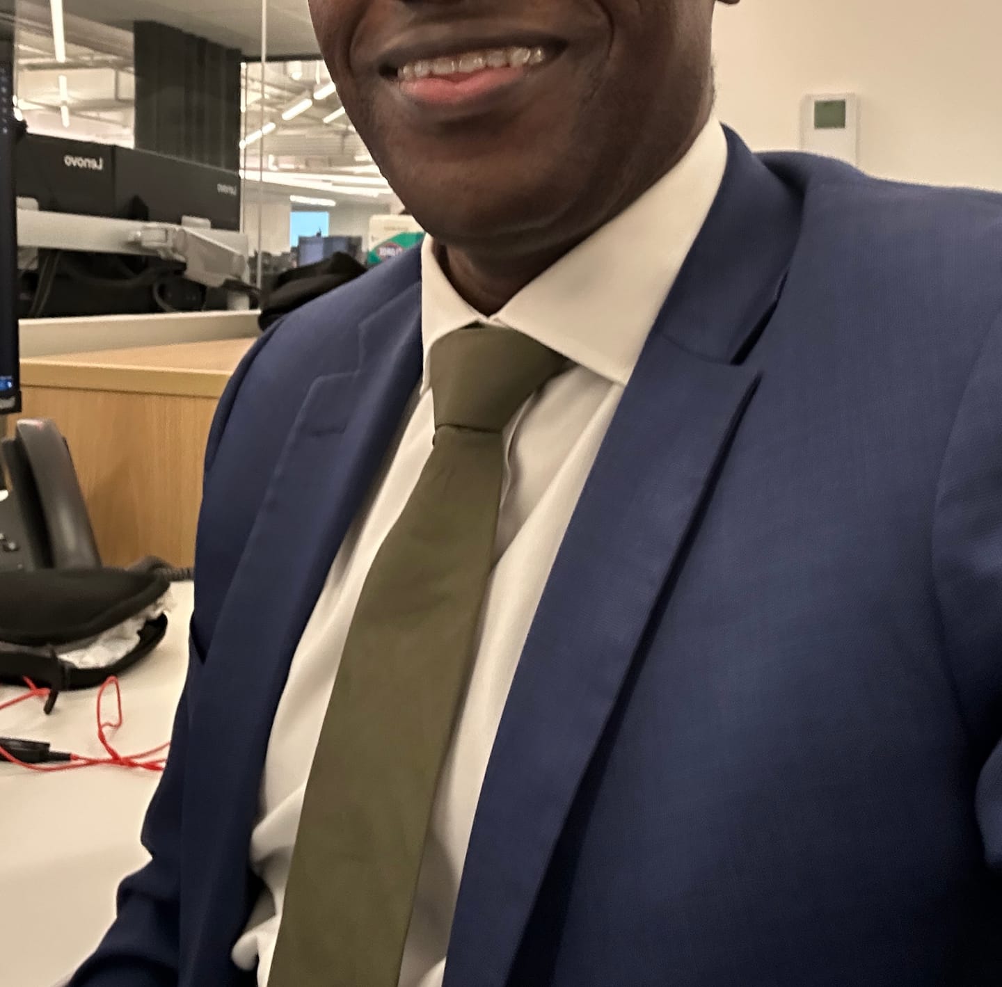 Customer photo review of Black Satin Necktie