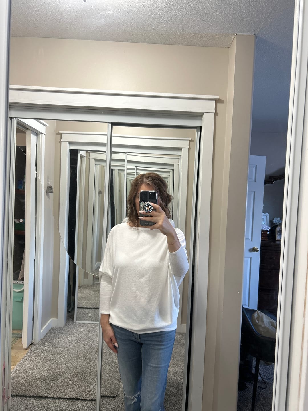 Customer photo review of Jolie All Day Slouch Top (Ivory)