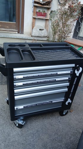 Customer photo review of AMC Carrello porta attrezzi completo di utensili 6 cassetti con organizer completo di 428 utensili