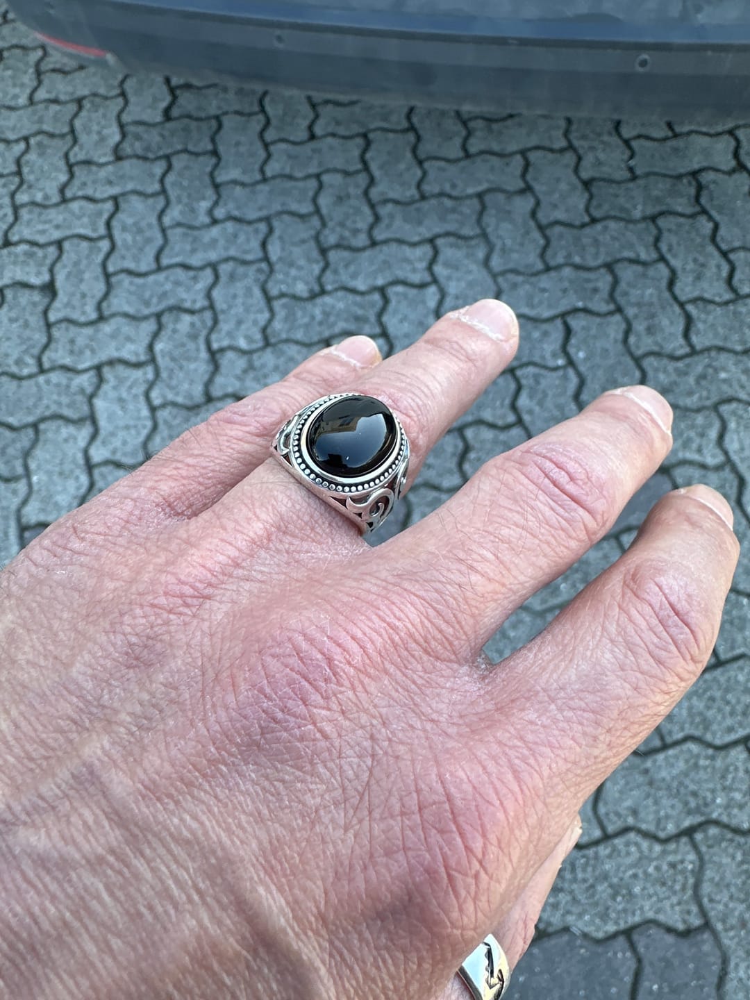Customer photo review of BLACK EYES. - 925 STERLING SILVER