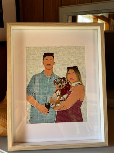 Customer photo review of Textured Hand-Drawn Illustration