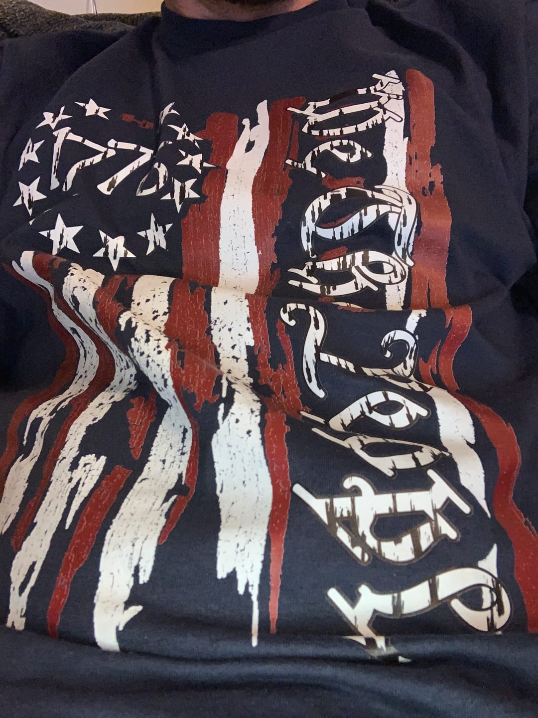 Customer photo review of We The People 1776 Flag T-Shirt