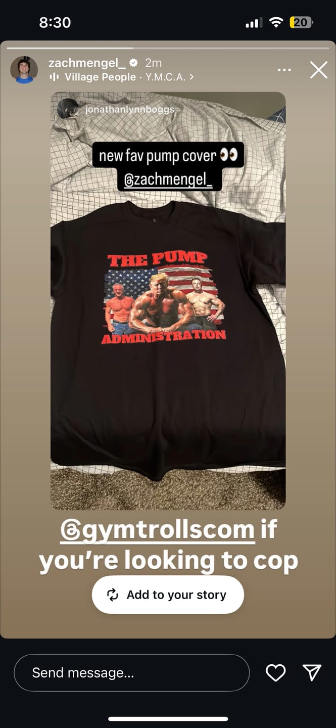 Customer photo review of The Pump Administration Tee