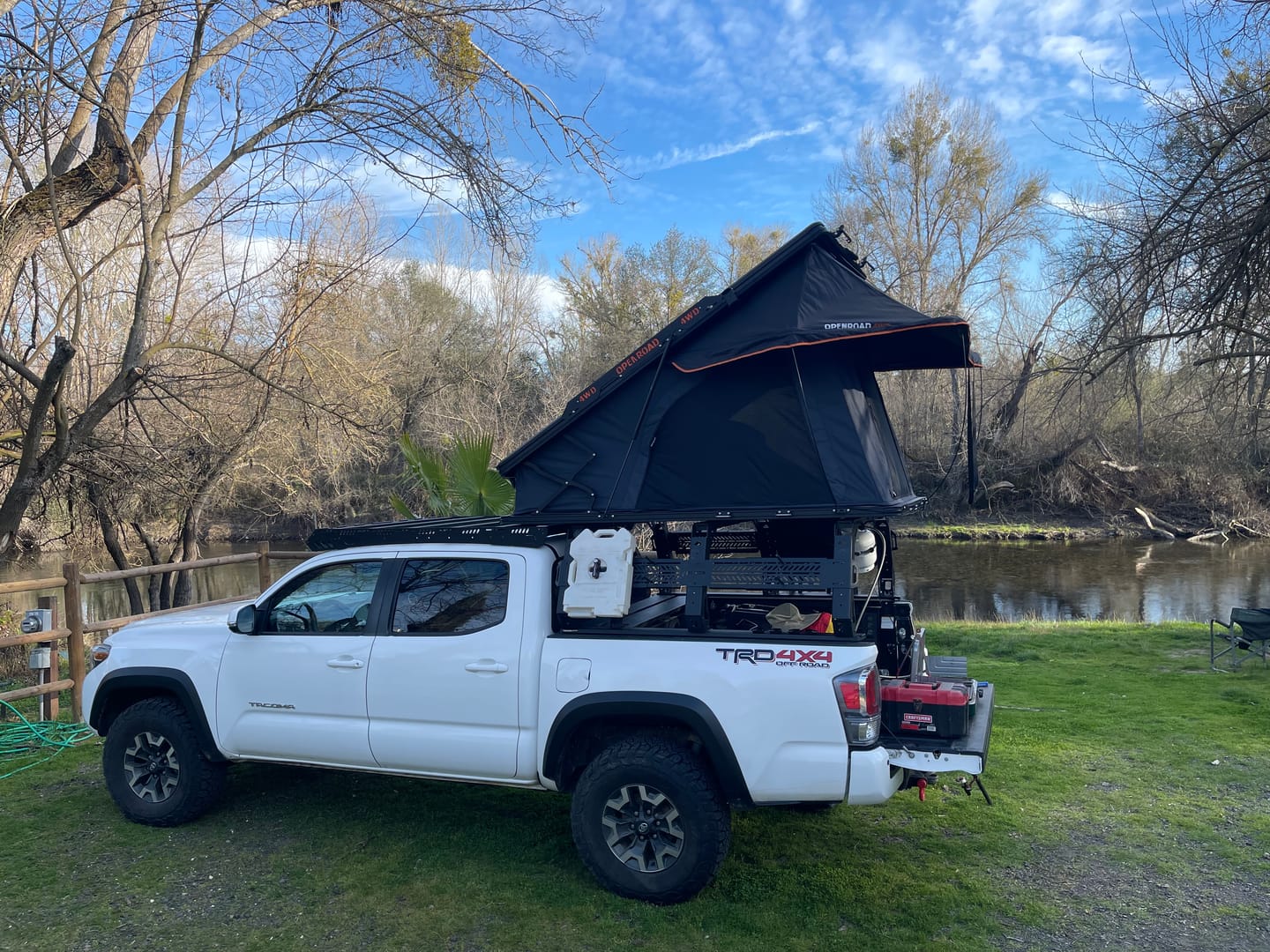 Customer photo review of OPENROAD Aluminum Hard Shell Roof Top Tent-PeakRoof LT V2 Series
