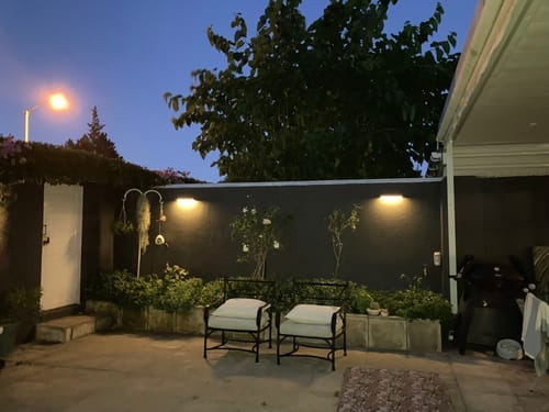Customer photo review of Solar Wall Light with Motion Sensor