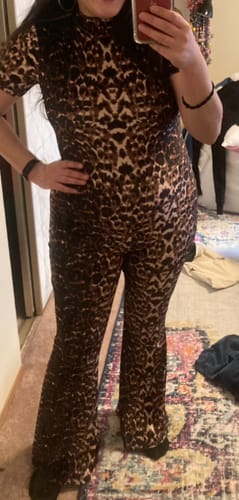 Customer photo review of Jagger Jumpsuit in Leopard