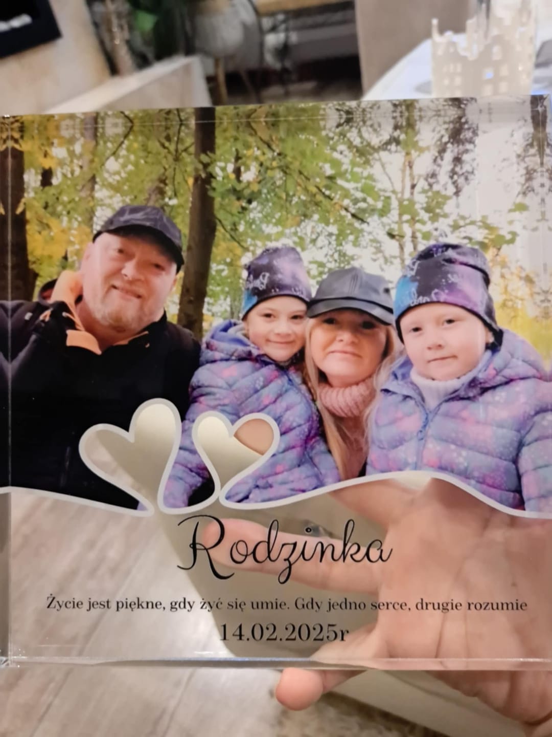 Customer photo review of Razem nam najlepiej - druk na bloku akrylowym