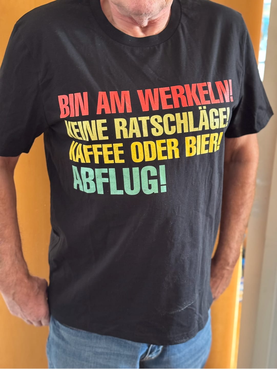 Customer photo review of Kein Platz für Ratschläge T-Shirt