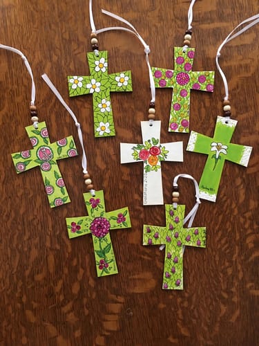 Customer photo review of Unfinished Wood Germanic Cross Shape - Craft - up to 46" DIY