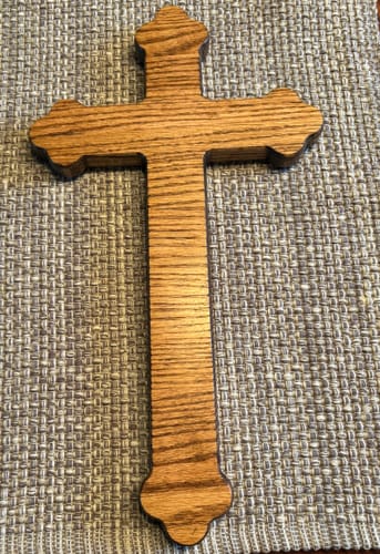 Customer photo review of 15.75x8.75" Roman Cross Acrylic Router Template