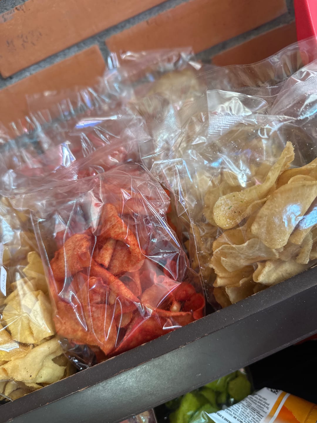 Customer photo review of Chips de Vegetales 50g - Jícama y Camote - Botanas para Vender