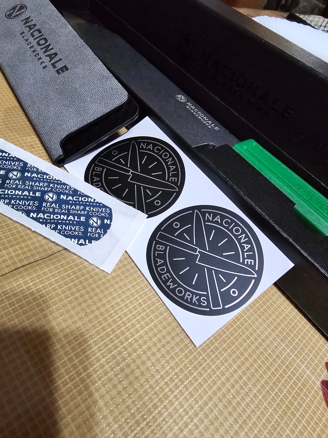 Customer photo review of 180mm Bunka. AUS8 Stainless. Recycled Plastic Skateboard Material Handle