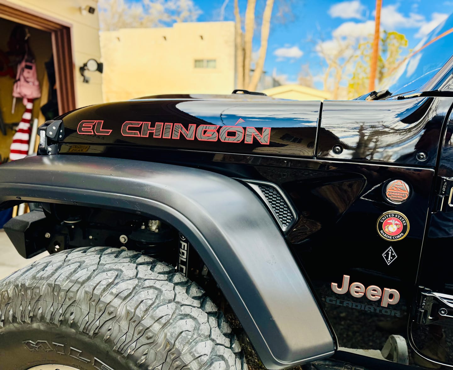 Customer photo review of Premium Black Topo Hood Lettering | Set of 2