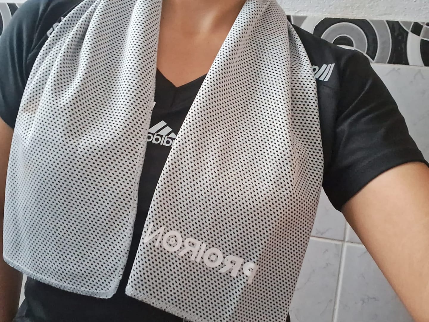 Customer photo review of Toalla Fría Deportiva Refrescante
