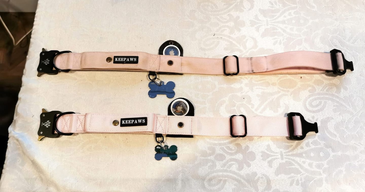 Customer photo review of Keepaws™ Tactical AirTag Collar