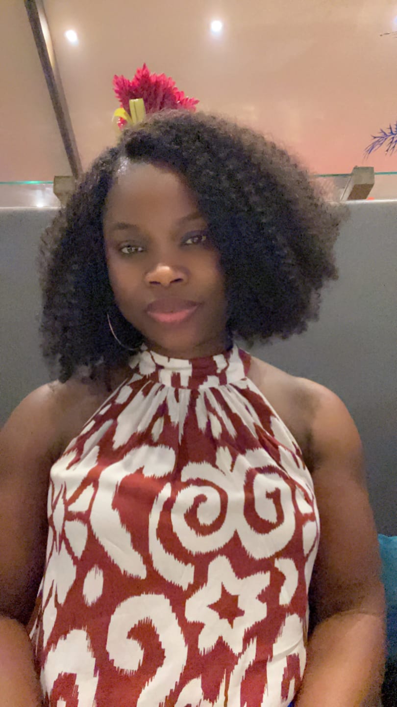 Customer photo review of Brazilian Afro Kinky Curly Texture U Part Wigs AU15