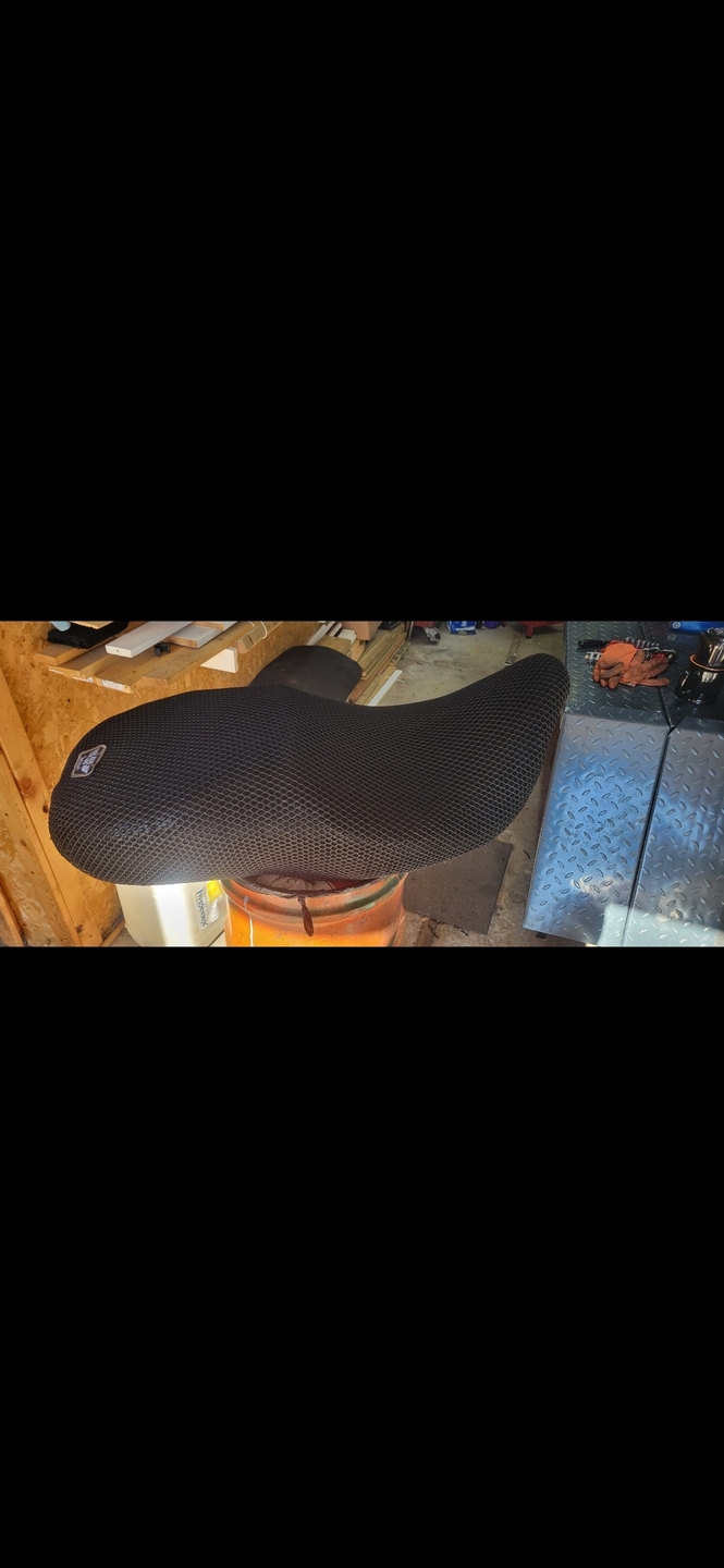 Wind Rider mesh seat cover on a Harley Davidson Electra Glide Classic