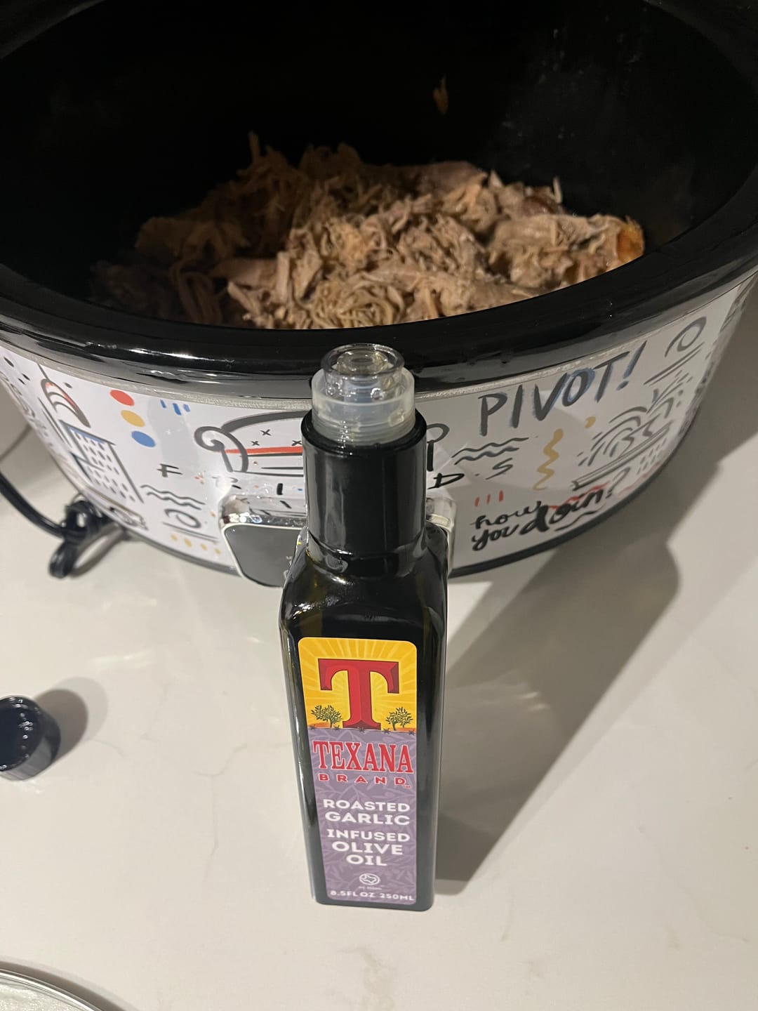 Customer photo review of Texana Brand Roasted Onion Infused Olive Oil, 250ml (8.5fl oz)