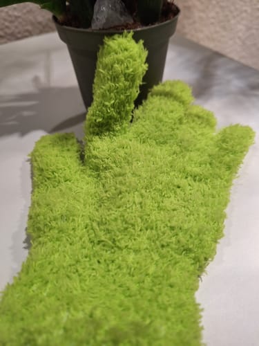 Customer photo review of Mikrofaser Handschuhe (effektive Blattreinigung)