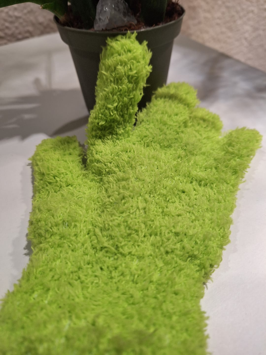Customer photo review of Mikrofaser Handschuhe (effektive Blattreinigung)